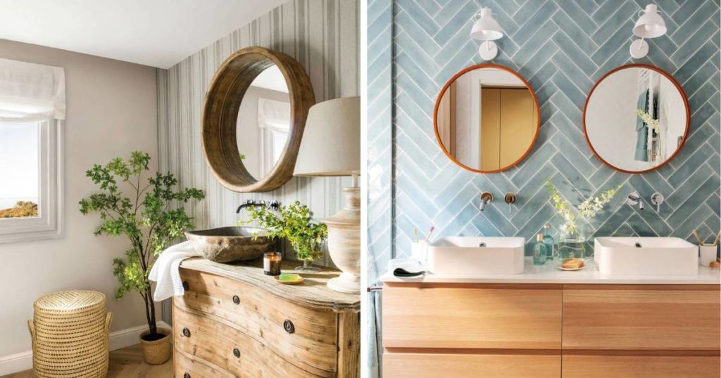 Espejos redondos en el baño, ¿un acierto decorativo?